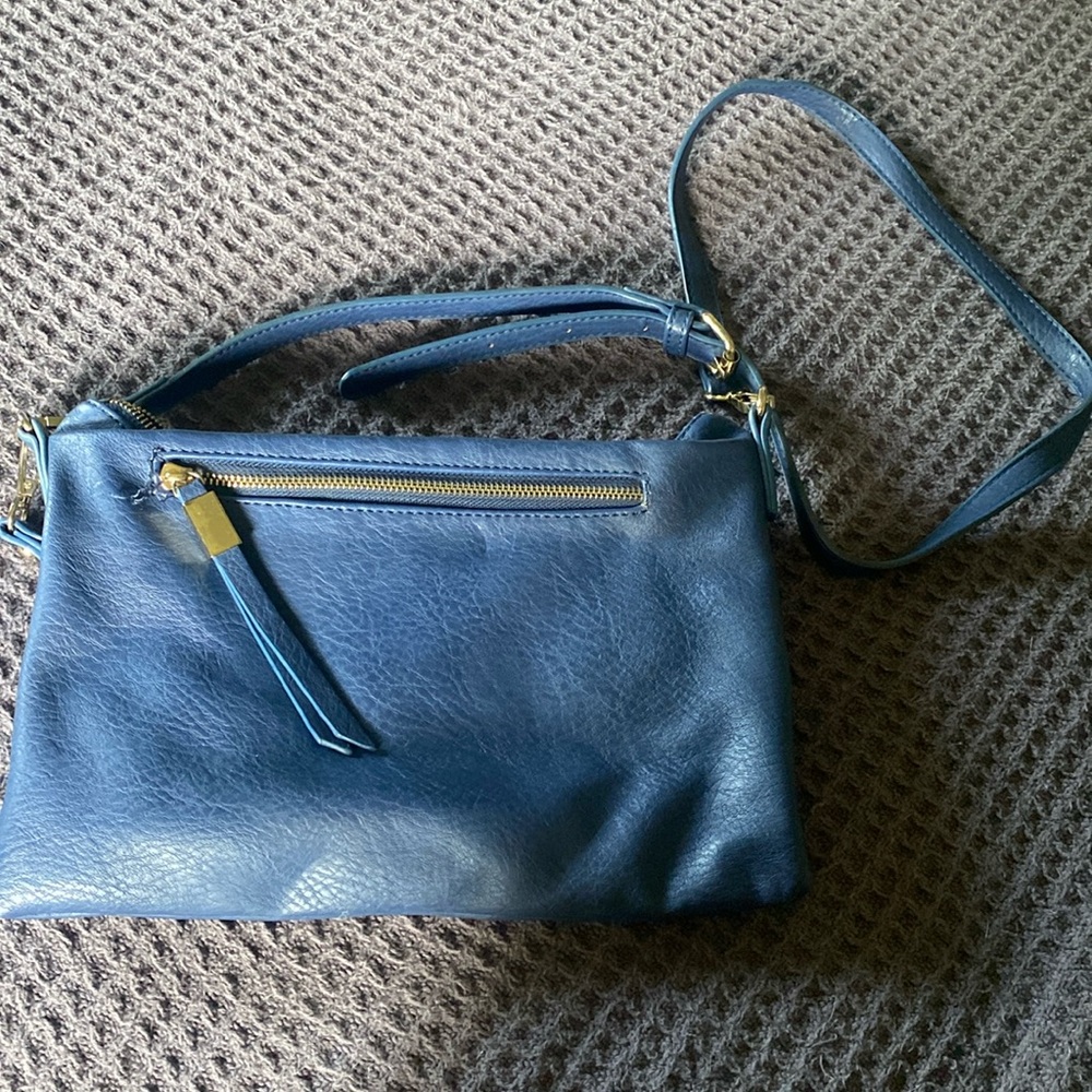 Blue crossbody purse